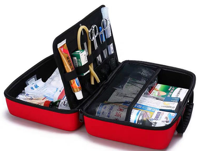 WaterproofFirst Aid Kit for Car, Home, Outdoors, Sports, Camping, Hiking Or Office Red Case Emergency Supplies
