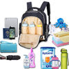Baby Diaper Bag Backpack-Machine Washable Waterproof Nappy Bag For Parents,Including Stroller Strap,Insulated Sleeve,Changing Mat_ENZO