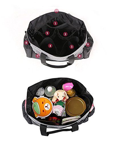 Stylish diaper bag organizer for Moms, plus baby tote insulated bottle sack_ENZO