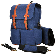  New Diaper Bag Backpack, Trendy Diaper Bags for Dads & Moms, Made with Quality Fabric & Zippers -Large, Navy Denim_ENZO